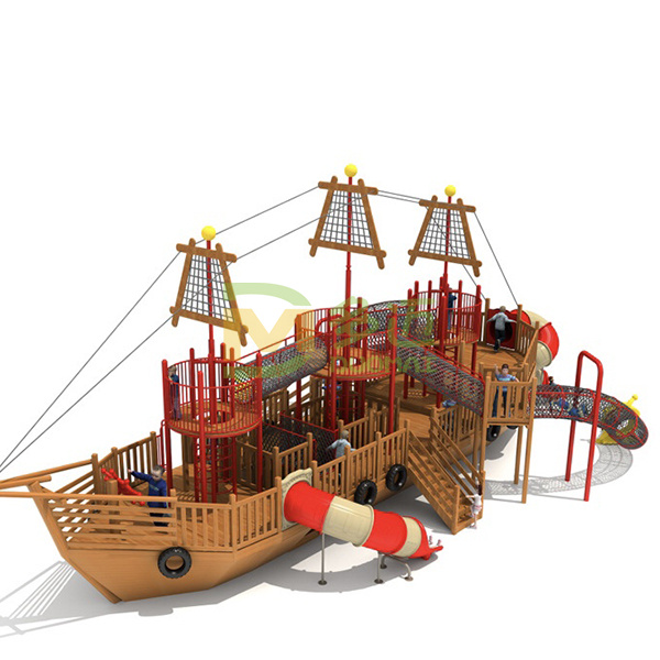 儿童木质海盗船设备
