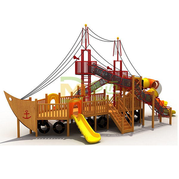 儿童游乐设施木质滑梯